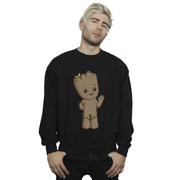 Marvel Herr I Am Groot Söt Groot Sweatshirt 4XL Svart Black 4XL