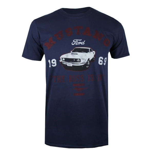 Ford Mens Mustang The Boss Is In T-Shirt L Marinblå Navy L