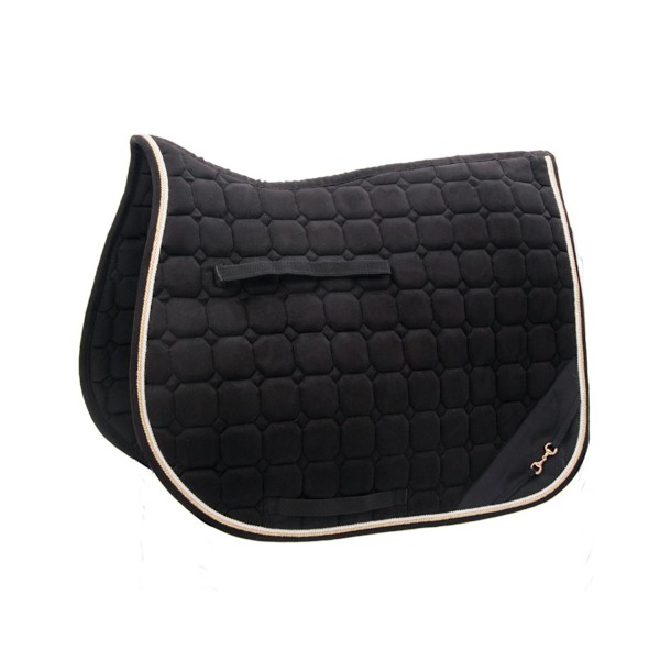 HySPEED On The Bit Mocka Hästsadelpad Ponny/Cob Svart/Guld Black/Gold Pony/Cob