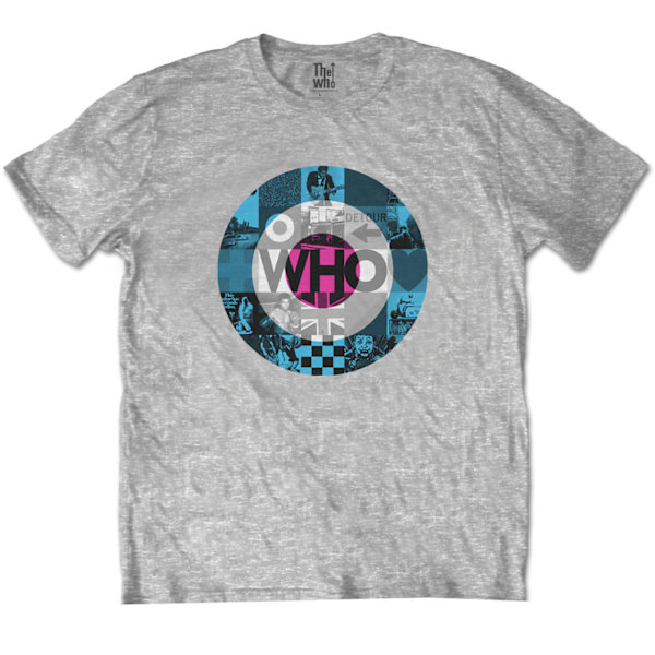 The Who Unisex Adult Target Blocks Bomull T-shirt M Grå Grey M