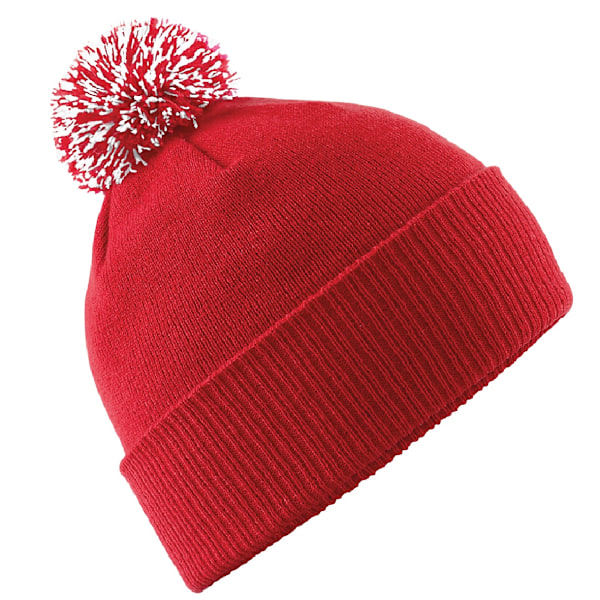 Beechfield Unisex Snowstar Beanie i storlek One Size Classic Röd/Vit Classic Red/White One Size