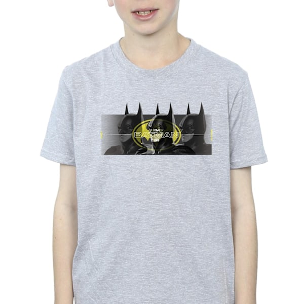 DC Comics Boys The Flash Batman Portraits T-Shirt 5-6 år Spo Sports Grey 5-6 Years