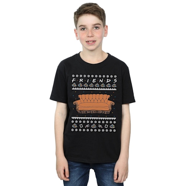 Friends Boys Fair Isle Couch T-Shirt 9-11 år Svart Black 9-11 Years