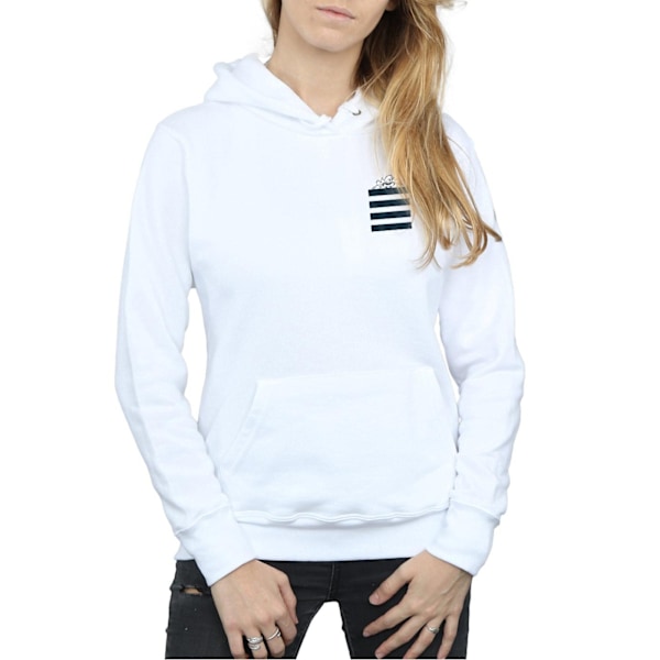 Looney Tunes Dam/Damer Taz Stripes Faux Pocket Hoodie M Vit White M