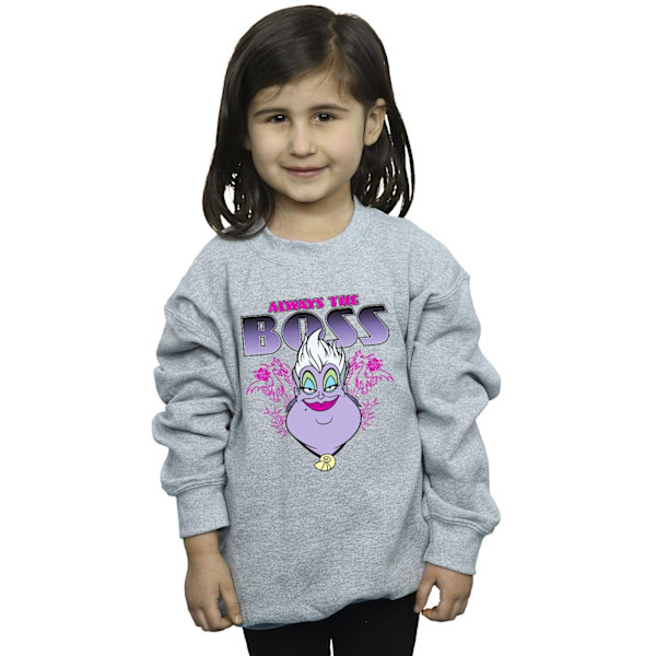 Disney Girls The Little Mermaid Ursula Mum Is The Boss Sweatshirt Sports Grey 7-8 Years