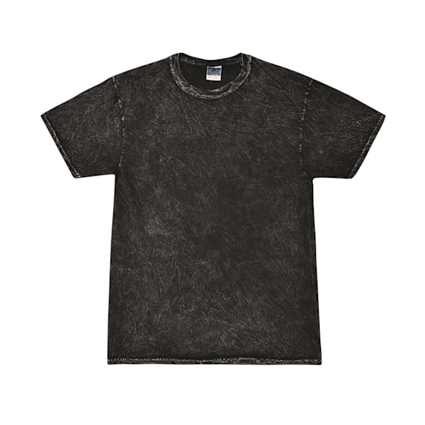 Colortone Dam/Damer Regnbåge Tie-Dye Kortärmad Tungviktig Black S