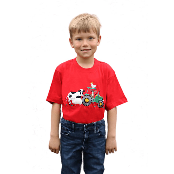 British Country Collection Barnkläder/Barn Gård T-shirt 9-10 Red 9-10 Years
