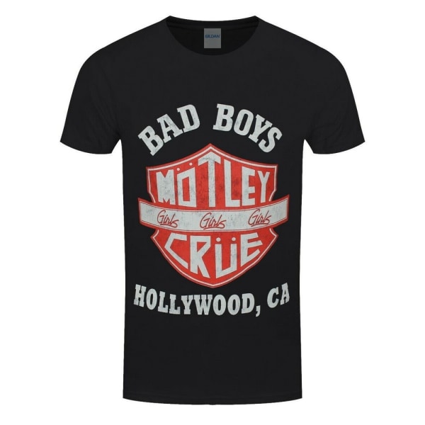 Motley Crue Unisex Adult Bad Boys Shield T-Shirt XXL Svart Black XXL