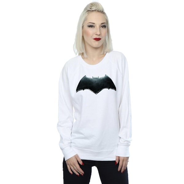 DC Comics Dam/Kvinnor Justice League Film Batman Emblem Sweatshirt White XL