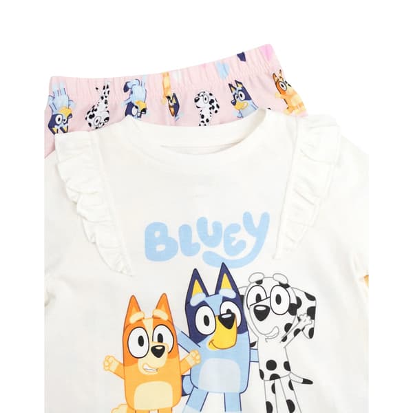 Bluey Flickor Karaktär Långärmad Lång Pyjamas Set 18-24 Månader Cream 18-24 Months