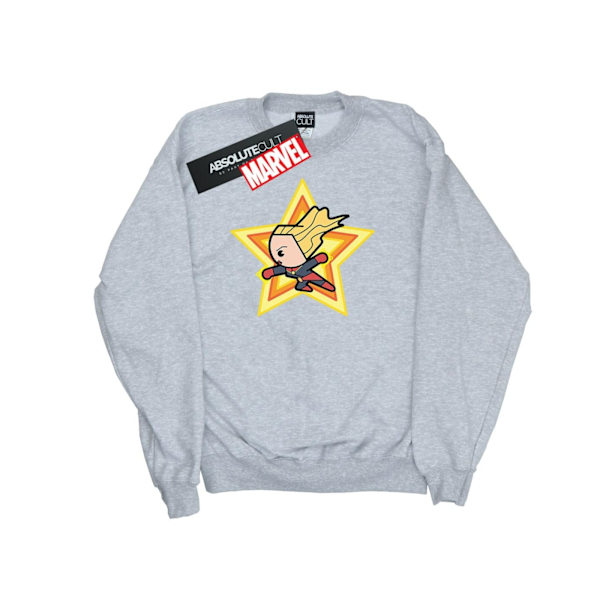 Marvel Womens/Ladies Kawaii Captain Marvel Sweatshirt M Sports Sports Grey M