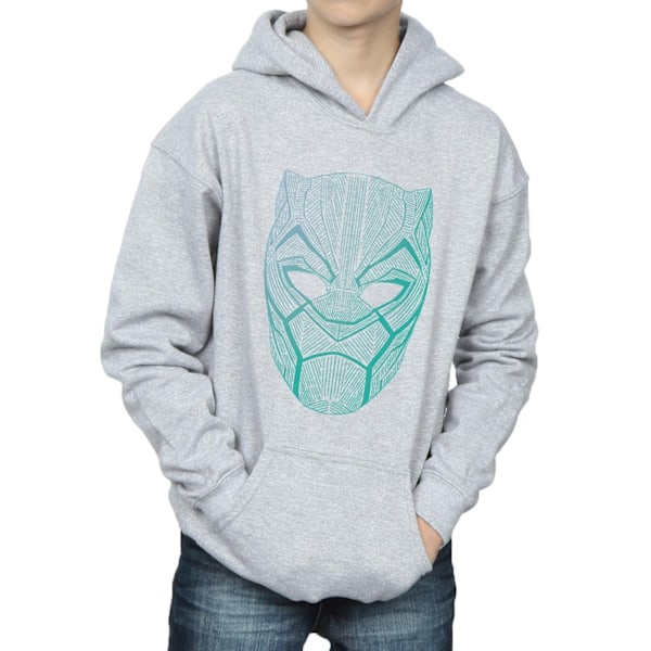 Marvel Boys Black Panther Tribal Mask Hoodie 9-11 år Sport Sports Grey 9-11 Years