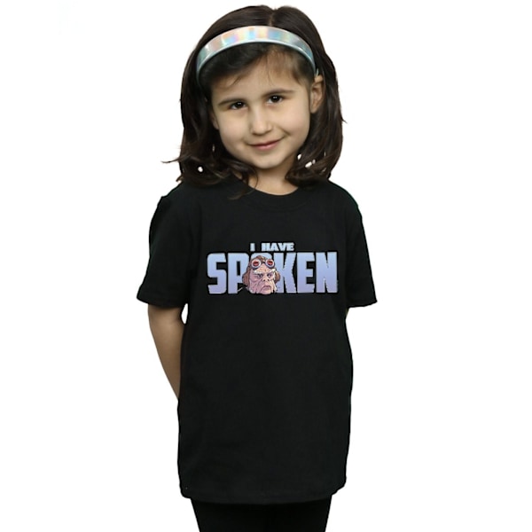 Star Wars Girls The Mandalorian Kuiil I Have Spoken Bomull T-shirt Black 9-11 Years