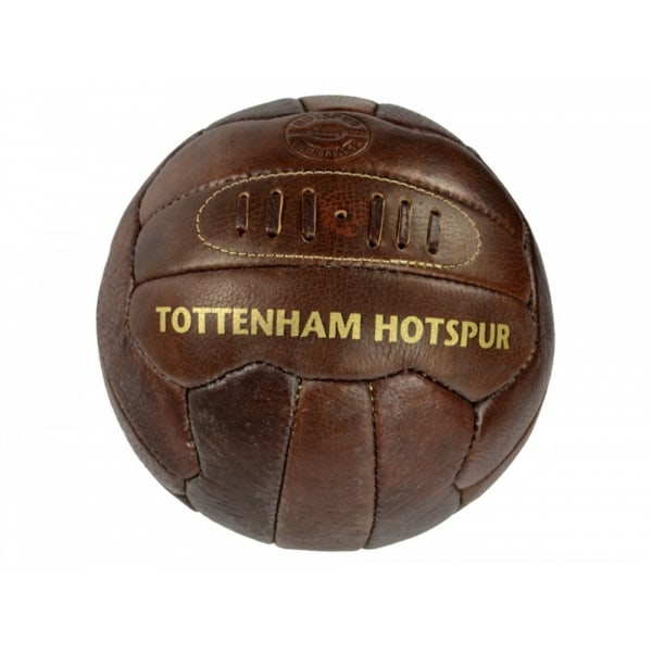 Tottenham Hotspur FC Official Retro Heritage Leather Football 5 Brown 5