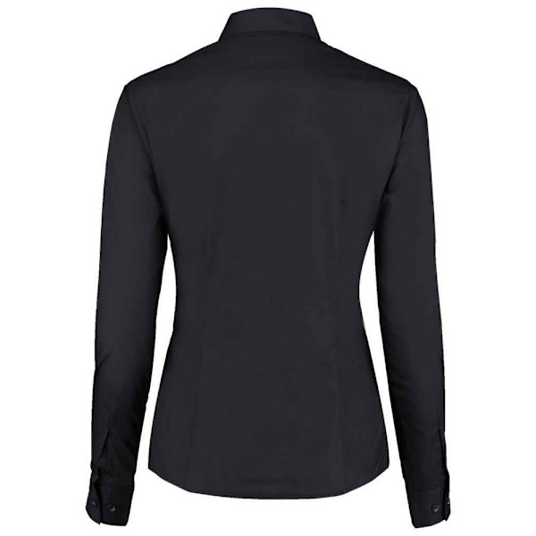 Kustom Kit Dam/Kvinnor Mandarin Krage Långärmad Skjorta 18 Black 18 UK