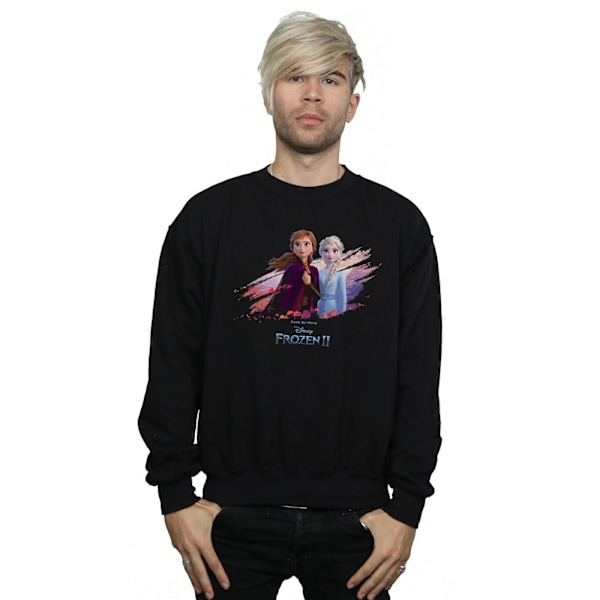 Disney Herr Frozen 2 Elsa Och Anna Nature Is Beautiful Sweatshirt Black S