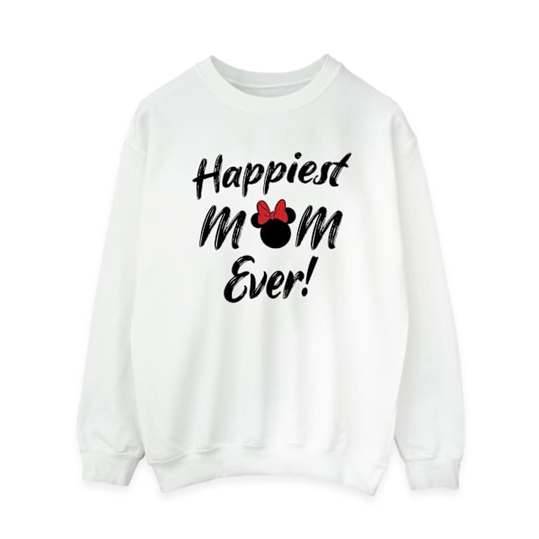 Disney Womens/Ladies Minnie Mouse Happiest Mom Ever Sweatshirt White M