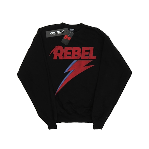 David Bowie Dam/Dam Distressed Rebel Sweatshirt S Svart Black S