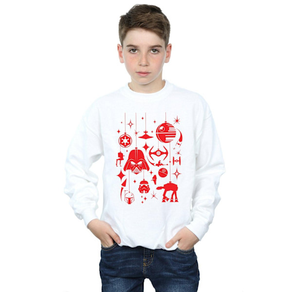 Star Wars Juldekorationer Sweatshirt för pojkar 7-8 år Vit White 7-8 Years
