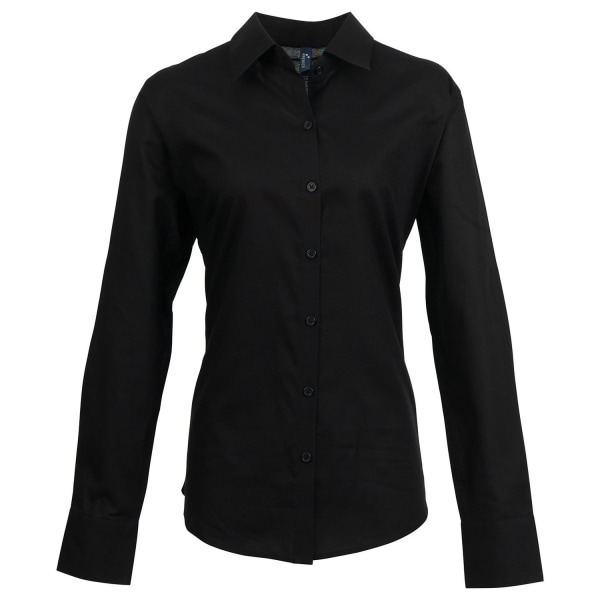 Premier Dam/Dam Signatur Oxford långärmad skjorta 10 UK Black 10 UK