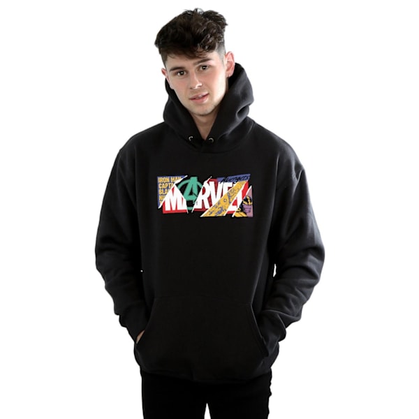 Marvel Herr Collage Logo Hoodie XL Svart Black XL
