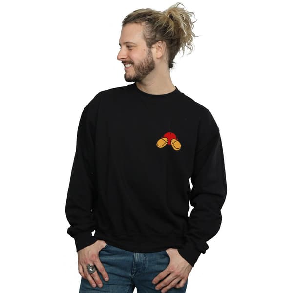 Disney Herr Mickey Mouse Bakside Brösttryck Sweatshirt 3XL B Black 3XL