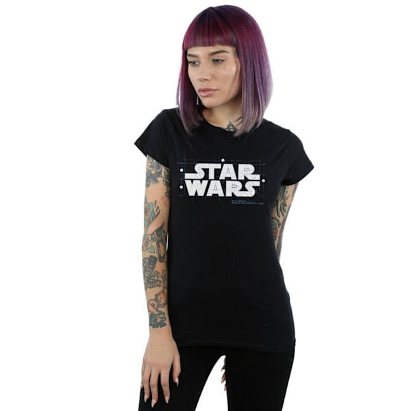 Star Wars Dam/Kvinnor Final Design Logo Bomull T-shirt S Svart Black S