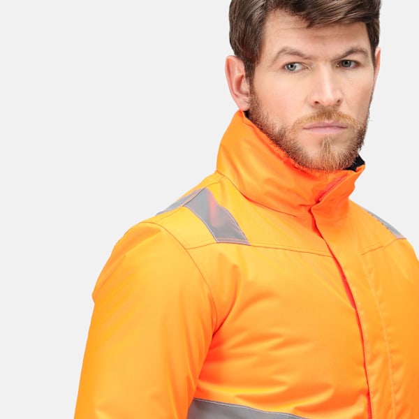 Regatta Herr Bomber Vattentät Hi-Vis Jacka S Orange/Marinblå Orange/Navy S