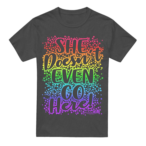Mean Girls Unisex Vuxen Doesn´t Go Here T-Shirt S Gråmelerad Charcoal S