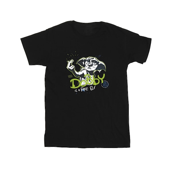 Harry Potter flickor Dobby A Elf bomull T-shirt 3-4 år Bl Black 3-4 Years