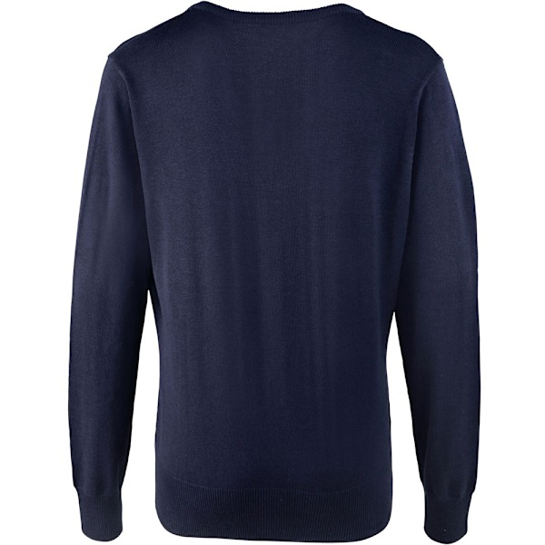 Premier Dam/Dam Button Through Långärmad V-ringad Stickad Navy 8