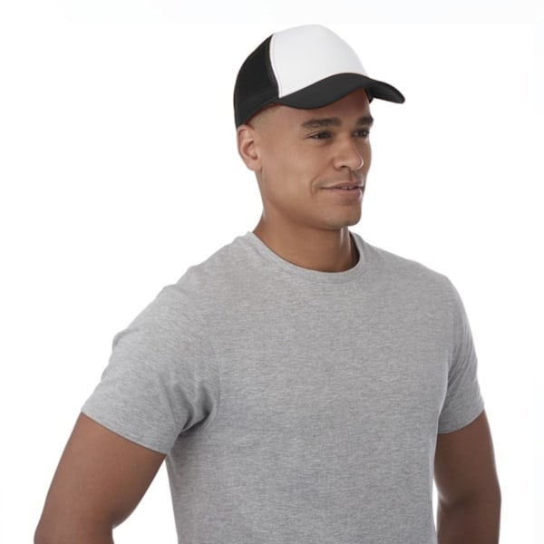 Bullet Trucker 5 Panel Cap One Size Solid Black/White Solid Black/White One Size