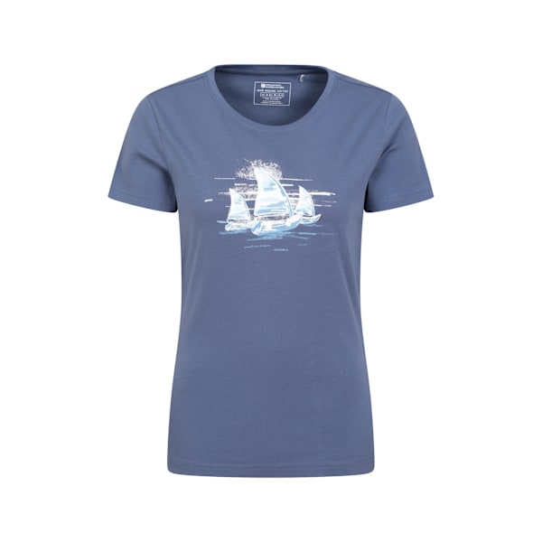 Mountain Warehouse Dam/Damer Seglingsbåt Ekologisk T-shirt 14 UK Blue 14 UK