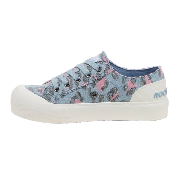 Rocket Dog Dam Jazzin Plus Leopardmönstrade Canvassneakers Light Blue 5 UK