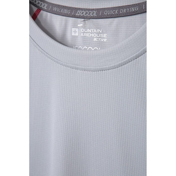 Mountain Warehouse Aero II T-shirt med korta ärmar för män XXS Ljus Light Grey XXS