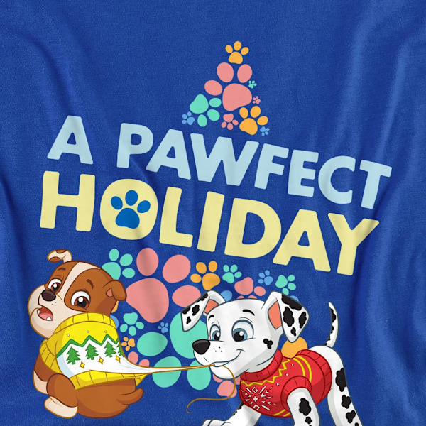 Paw Patrol Unisex Vuxen En Perfekt Jul Rubble & Marshall Chr Royal Blue XL