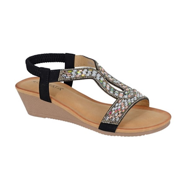 Cipriata Dam/Dam Selene Juvelprydda Sandaler 6 UK Svart Black 6 UK