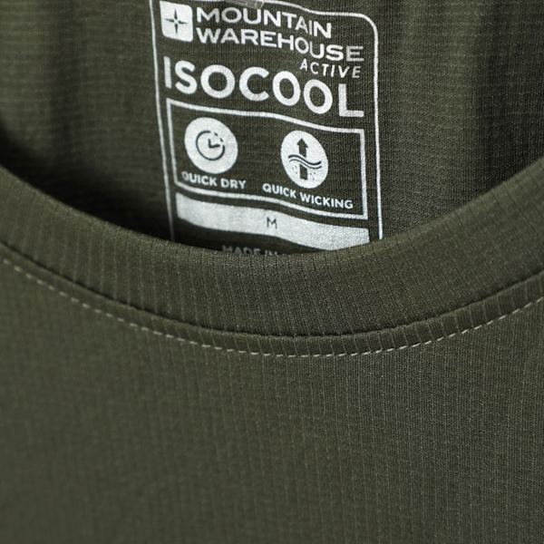 Mountain Warehouse Aero II T-shirt med korta ärmar för män, XL, khaki Khaki Green XL