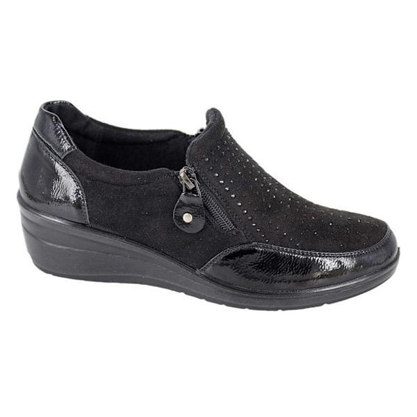 Boulevard Dam/Damskor Lack PU Casual Skor 3 UK Svart Black 3 UK