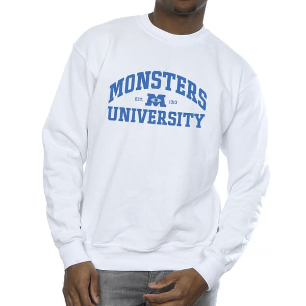 Disney Herr Monsters University Logotyp Sweatshirt M Vit White M