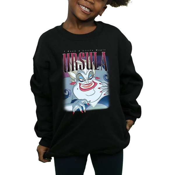 The Little Mermaid Girls Ursula Montage Cotton Sweatshirt 12-13 Black 12-13 Years