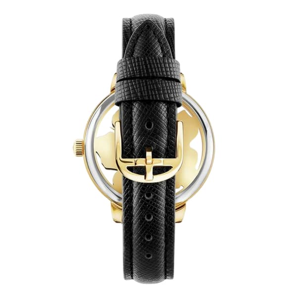 Ted Baker Dam/Dam Lilabel Läderrem Analog Klocka På Gold/Black One Size