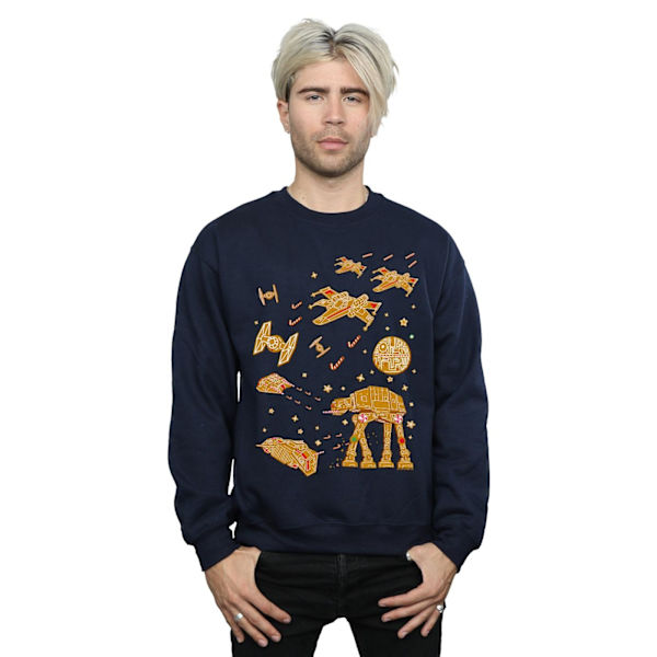 Star Wars Herr Gingerbread Battle Sweatshirt L Marinblå Navy Blue L