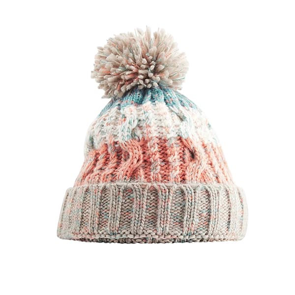 Beechfield Dam/Dam Corkscrew Pom Pom Mössa One Size Milk Milkshake Mix One Size