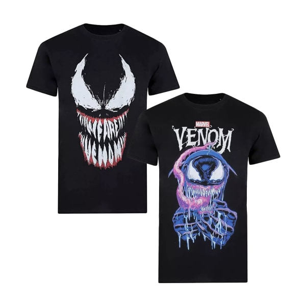 Venom T-shirt herr (2-pack) L Svart/Vit/Blå Black/White/Blue L