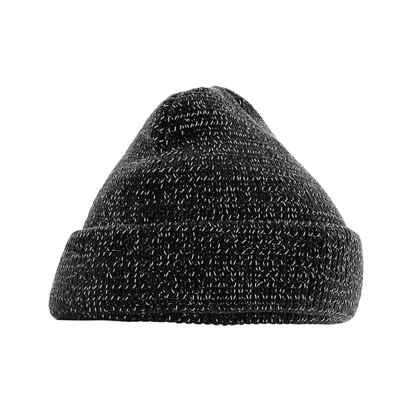 Beechfield Unisex Reflexmössa för Vuxna, One Size, Svart Black One Size