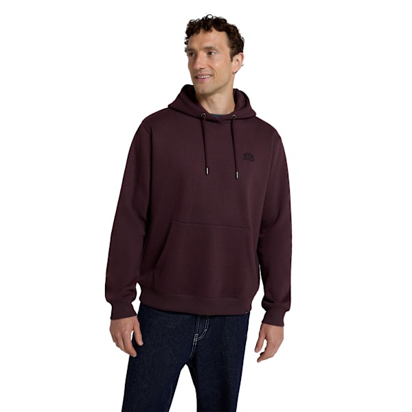 Animal Mens Nick Organic Heavyweight Hoodie XS Burgundy Burgundy XS