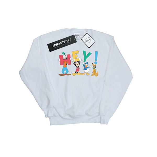 Disney Herr Mickey Mouse Friends Hey Sweatshirt XXL Vit White XXL