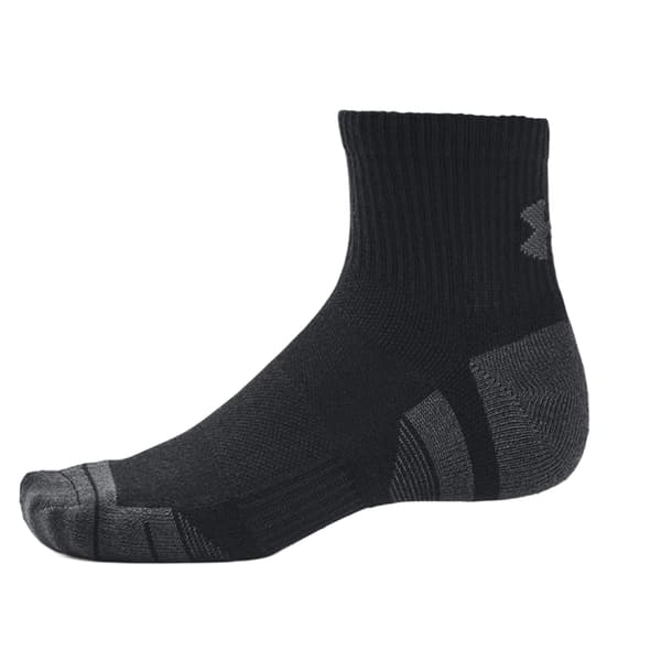 Under Armour Unisex Adult Performance Tech Socks (3-pack) L Black L