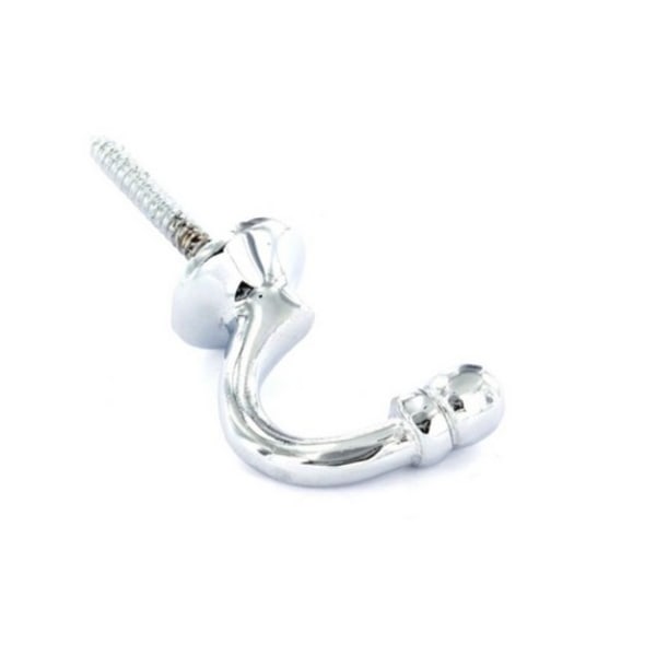 Securit Ball End Chrome Hook (2-pack) 40mm Silver Silver 40mm